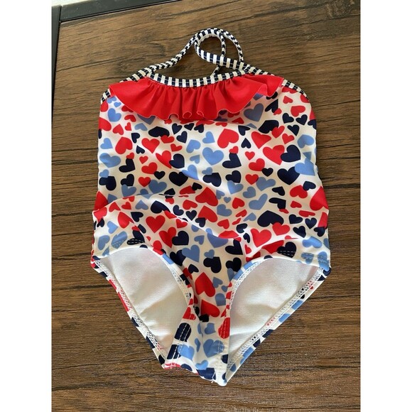 Baby Girl Bathing Suits 6-9 Months Healthtex Hearts - Picture 1 of 3